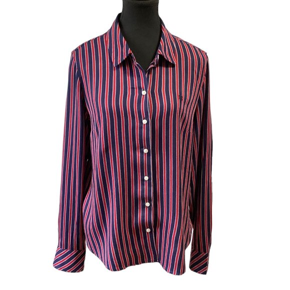 Tommy Hilfiger Striped Shirt (red, white, navy) - Size M - Picture 1 of 4